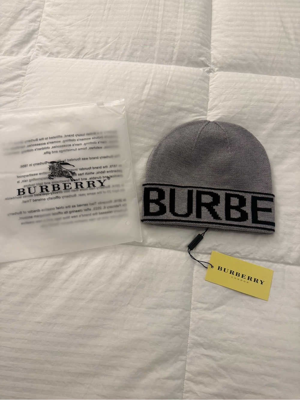Burberry Grey Beanie - Picture 2 of 4